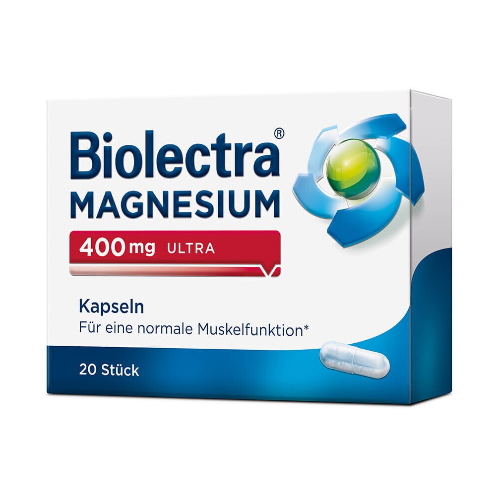 [독일내수용] 바이오렉트라 마그네슘 400 울트라 캡슐형 20정 헤어메스