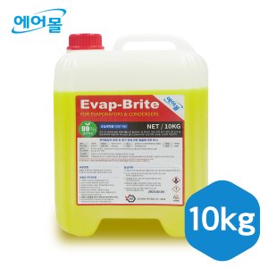 에바브라이트 에어컨 냉각핀 세정제 세척제 코일세척용 에어컨청소 약품 세제 말통 10kg