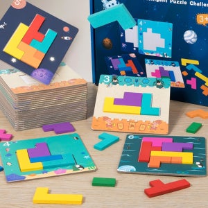 [브레인키즐] 한글판 스피드 테트리스 도형 채우기 보드게임 펜토미노형 유아블럭 인지발달