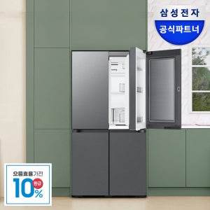 [으뜸효율]삼성전자 비스포크 냉장고 4도어 1등급 RM70F90M1DD 902L 푸드쇼케이스 다크메탈