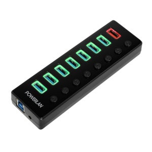 파워랜 USB3.0 허브 7포트 + 충전 1포트 유전원 PL-UH308P