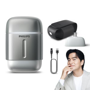 필립스 컴팩트 프로 휴대용 전기면도기 실버 S793/06