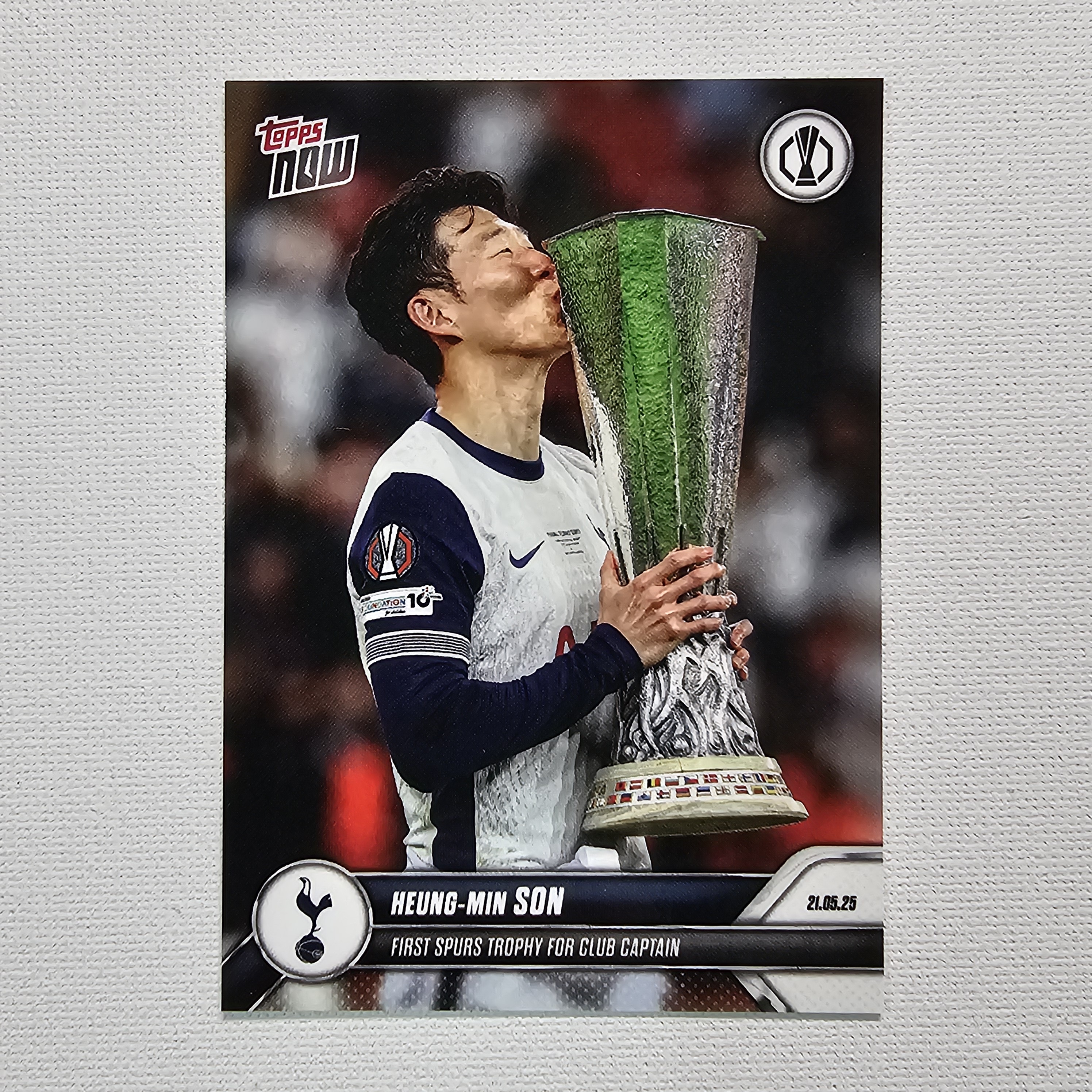 2025 Topps Now Heung-Min Son /6371 First Spurs Trophy 손흥민 축구카드 / SOC-133