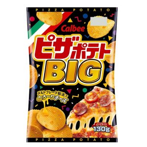 가루비 포테토 칩 피자맛 감자칩 대용량 130g X 12개 / 일본 한박스 BIG 과자