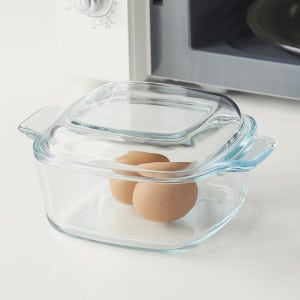 오븐 내열 찜기 그릇 전자레인지 계란찜 유리용기 사각형 3size
