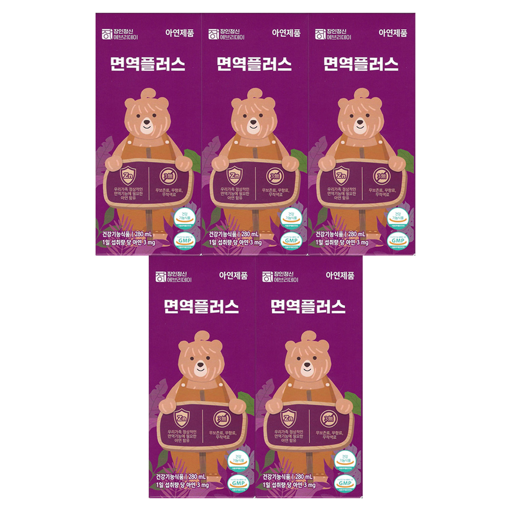 장인정신에브리데이 면역플러스 280ml 5개