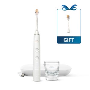 필립스 소닉케어 전동칫솔 다이아몬드클린 9000 화이트 HX9914/77+올인원 칫솔모 1P 증정