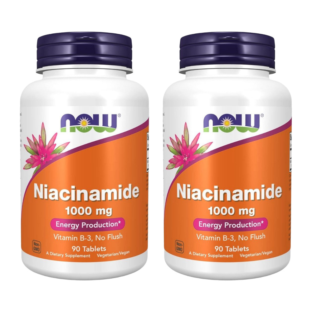 나우푸드 나이아신아마이드 나이아신아미드 니아신 비타민B3 1000MG 90정, 2개
