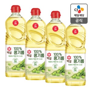 백설 콩기름 식용유 900ml, 4개