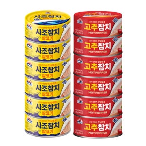사조 안심따개 살코기참치 135g 6개 + 고추참치 135g 6개