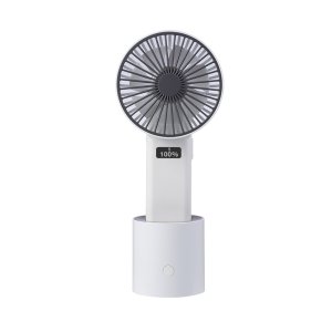 당일배송 휴대용 손선풍기 탁상고정가능 5단계바람조절 화이트