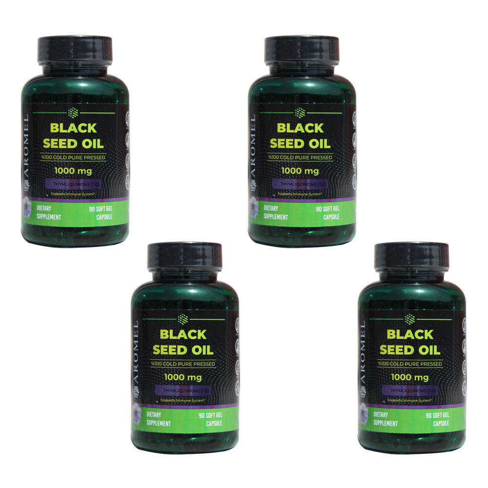 터키산 블랙커민씨드오일 냉압착 90캡슐 4병 <b>티모퀴논</b> 18.2mg 오메가3 뼈건강 큐민