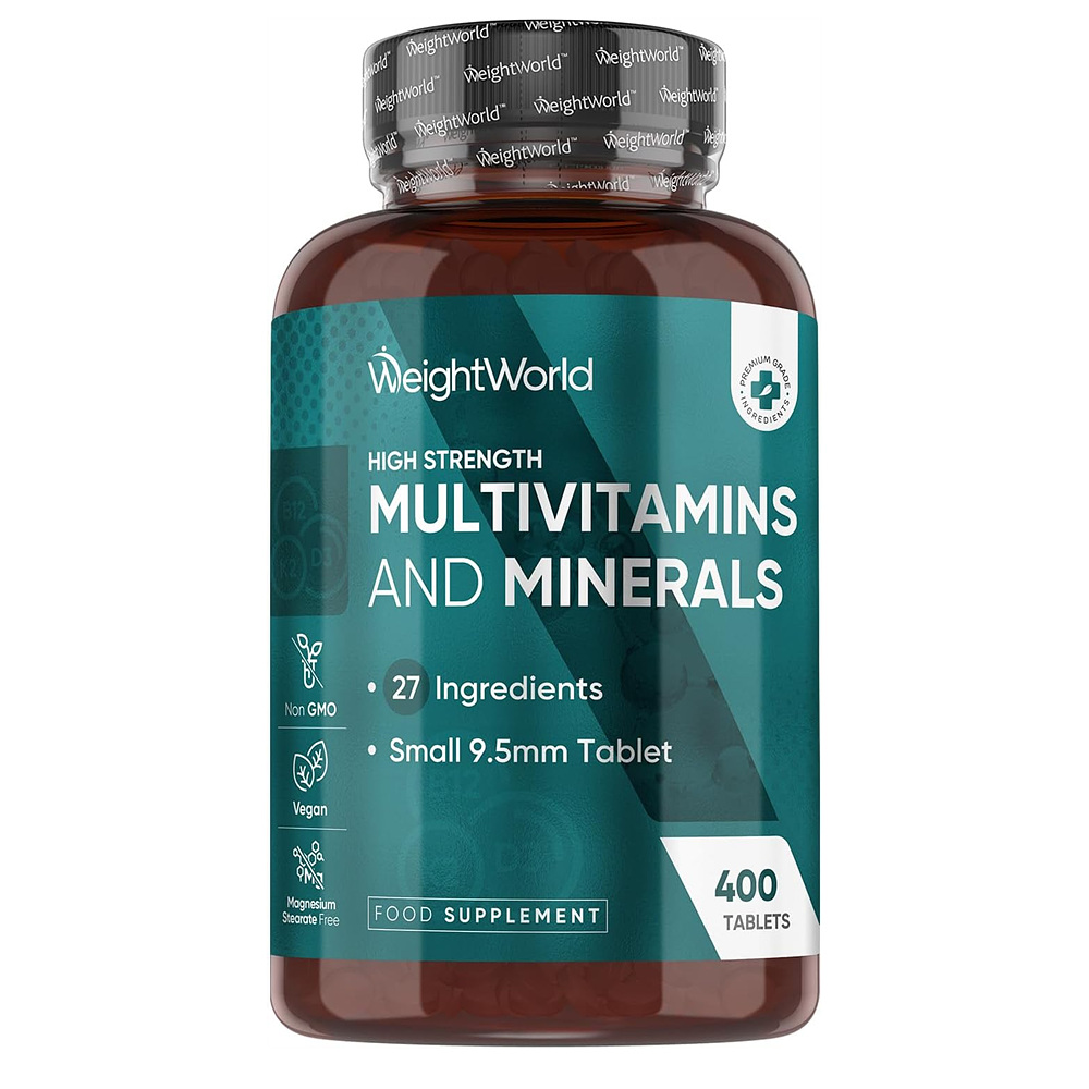 WeightWorld <b>웨이트월드 종합비타민</b> 및 미네랄 페퍼민트 향 400정