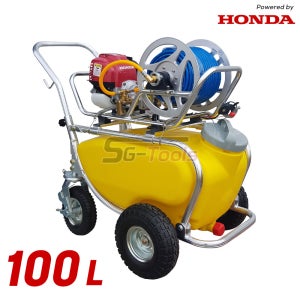 혼다 4행정 엔진분무기 주행식 고압 동력분무기 농약 살포기 살수기 100L