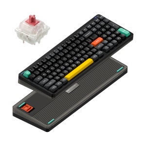 NUPHY Halo96 V2 기계식 키보드 블루투스 유선 무선 영문 각인 옵시디언 블랙, 저소음 적축