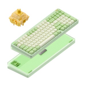 NUPHY Halo96 V2 기계식 키보드 블루투스 유선 무선 영문 각인 모히토, 레몬축