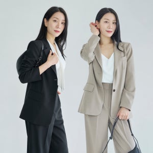 여성 하객룩 봄 여름 투버튼 자켓 세미정장 [보정핏]