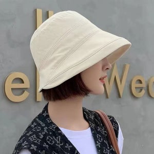 여성 버킷햇 얼굴이 작아보이는 보닛햇 큰챙 여행 벙거지 모자 F214