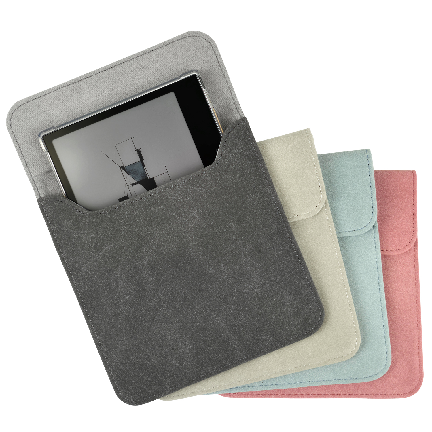 BOHO 스웨이드 파우치 크레마 팔레트 오닉스 북스 GO7 리프 2 3 휴대용 케이스