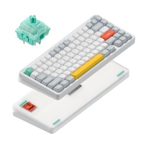 NUPHY Halo75 V2 기계식 키보드 블루투스 유선 무선 영문 각인 아이오닉 화이트, 민트축