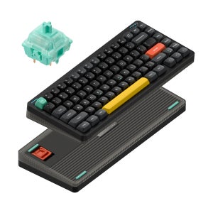 NUPHY Halo75 V2 기계식 키보드 블루투스 유선 무선 영문 각인 옵시디언 블랙, 민트축