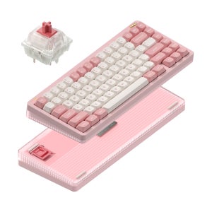 NUPHY Halo75 V2 기계식 키보드 블루투스 유선 무선 영문 각인 사쿠라 피즈, 저소음 적축
