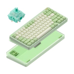 NUPHY Halo75 V2 기계식 키보드 블루투스 유선 무선 영문 각인 모히토, 민트축
