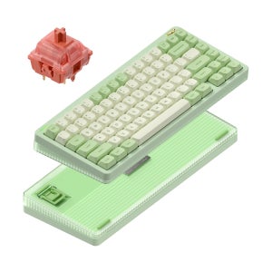 NUPHY Halo75 V2 기계식 키보드 블루투스 유선 무선 영문 각인 모히토, 라즈베리축