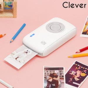 클레버 CP2100 휴대용 포켓 컬러 포토프린터 즉석 사진인화 일체형 블루투스 와이파이
