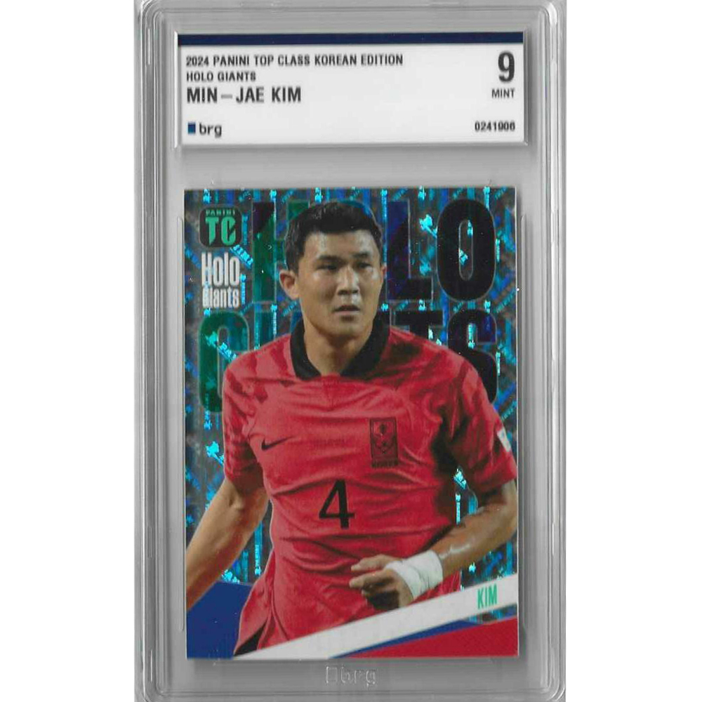 김민재 국대 파니니축구카드 2024 PANINI 탑클래스 홀로 자이언츠 BRG그레이딩 9