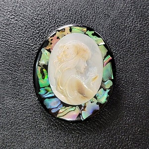 루나 남자 여자 빈티지 엔틱 명품 소녀 자개 브로치