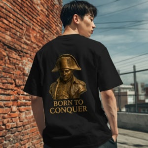 브론즈 흉상 그래픽 티셔츠 니체 나폴레옹 프린팅 오버핏 반팔 남여공용 18수 190gsm