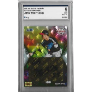 LG트윈스 정우영 친필싸인 오토 프로야구 스포츠카드 KBO SCC 카본 BRG그레이딩 9