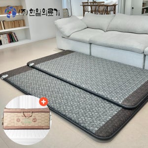 [26년형] 한일의료기 탄소매트 전자파없는 카본 그래핀 전기매트 온열 전기장판 애쉬 그레이, 더블분리 140x200cm