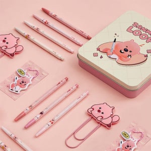 (한정판)모나미 x 잔망루피 153 볼펜세트 틴케이스