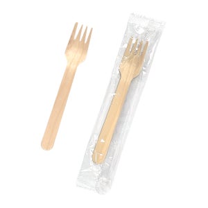 원바이 OPP 우드포크 개별포장 140mm 2000개