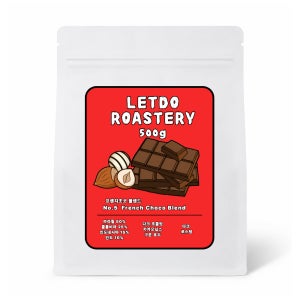산미없는 고소한 진한 강배전 라떼용 커피원두 프렌치초코 블렌드 홀빈, 500g, 1개