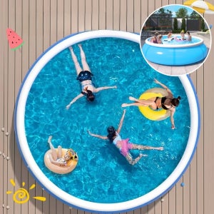 대형 가정용 원형 에어 풀장 휴대용 가정용 접이식 원형 풀장 베란다 풀장 150cmx50cm