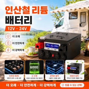 인산철 배터리 12v 1000AH 대용량 캠핑용 리튬 차박 12V600ah 인산철리튬+충전기(관세포함)