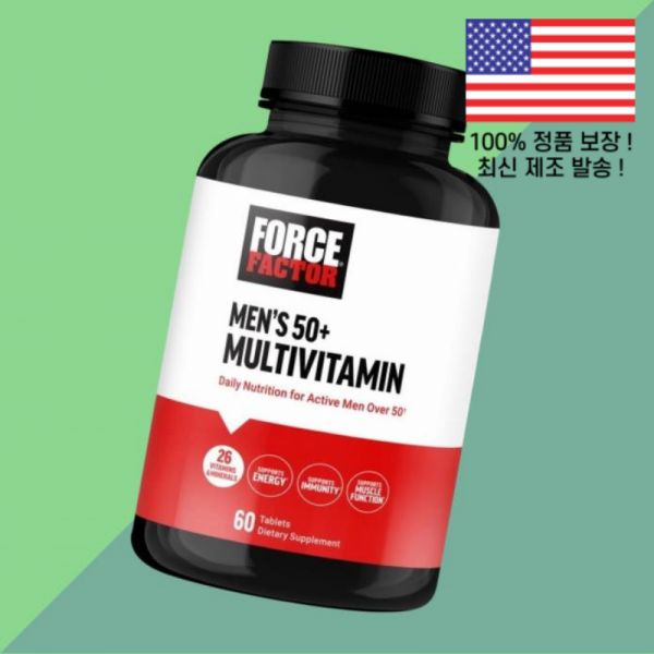 포스 팩터 맨 50 종합비타민 멀티비타민 맨즈 <b>남성</b> <b>남자</b> 데일리 60정 Force Factor <b>Men</b>’s Multivitamin <b>Daily Nutrition</b> for <b>Men</b> 60 T