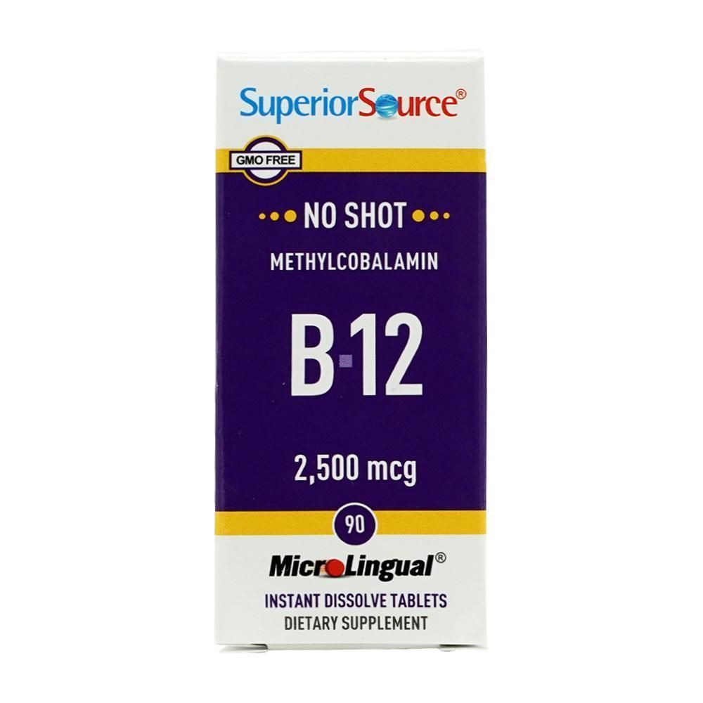 <b>슈페리어소스 비타민</b>B12 메틸코발라민 Methylcobalamin B-12 타블렛 90정