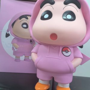 FATTYS 피카츄 X 짱구(크레용 신짱) 대형 피규어 - 한정판 거대 사이즈 피규어 42cm