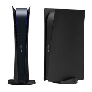 디지털 에디션 페이스 플레이트 PS5 콘솔용 스킨 쉘 패널, 플레이스테이션 5용 액세서리 보호 교체 플레이트(블랙)