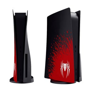 PlayStation 5 케이스 커버 측면 쉘 플레이트 콘솔 디스크 에디션 교체 액세서리 블랙 긁힘 방지 먼지 피부 보호기(거미), ABSF1