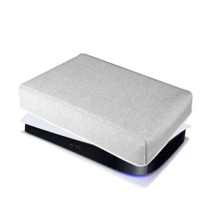 PS5 콘솔 더스트 커버 수평 맞춤형 플레이스테이션 5 두꺼운 면 정밀 컷 이지 액세스 케이블 포트(수평 위치)