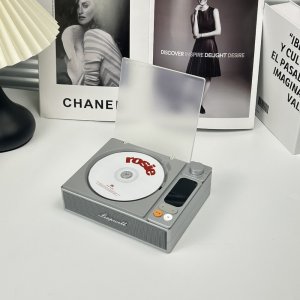 CD플레이어 블루투스 스피커 레트로 아이보리