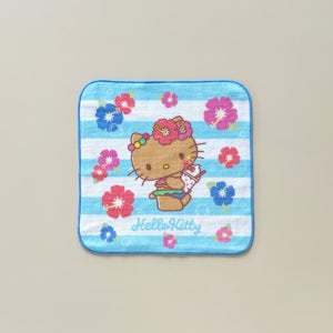 산리오 헬로키티 태닝 키티 쁘띠 타월 손수건 블루걸