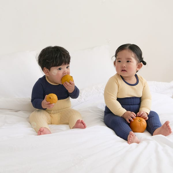 5+1 버터골지 배앓이 긴팔 가을 겨울 아기내복 아기실내복