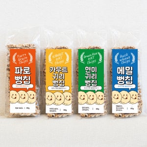 파로 카무트 귀리 현미 메밀 통곡물 미니 뻥튀기 뻥칩 간편 간식 과자 통곡물뻥칩