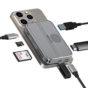 테크노마트 유어핀 8in1 USB C타입 4K HDMI 멀티포트 SSD USB 3.2 C타입 외장 케이스